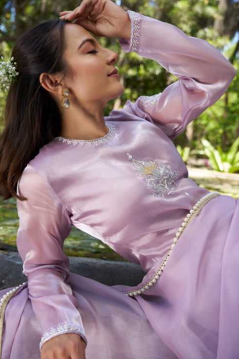 Aaftab Suit Lavender