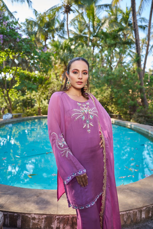 Gulbahar suit Purple